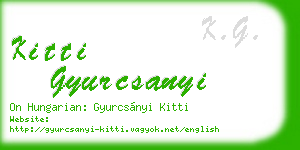 kitti gyurcsanyi business card